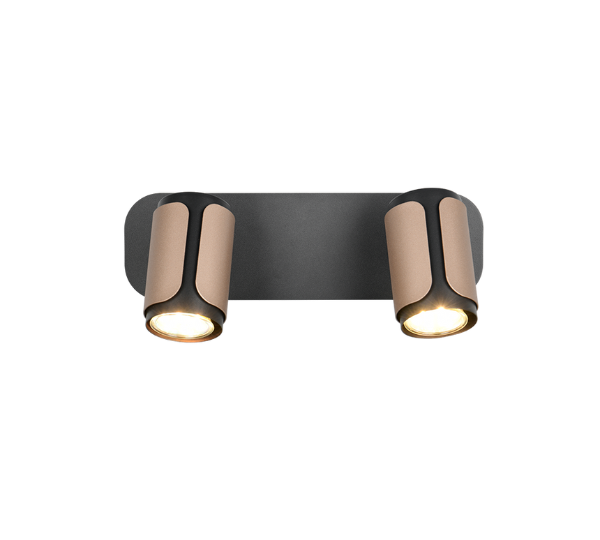 Foco Trio Gillan 2 luces marrón café 814500265 - vista 2