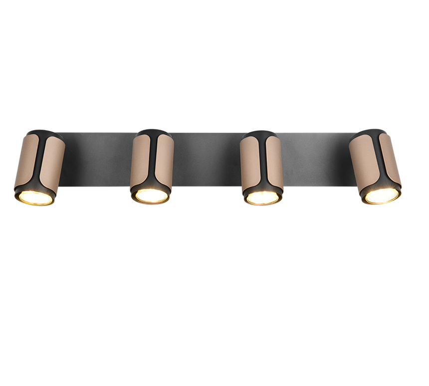 Foco Trio Gillan 4 luces marrón café 60cm 814500465 - vista 2