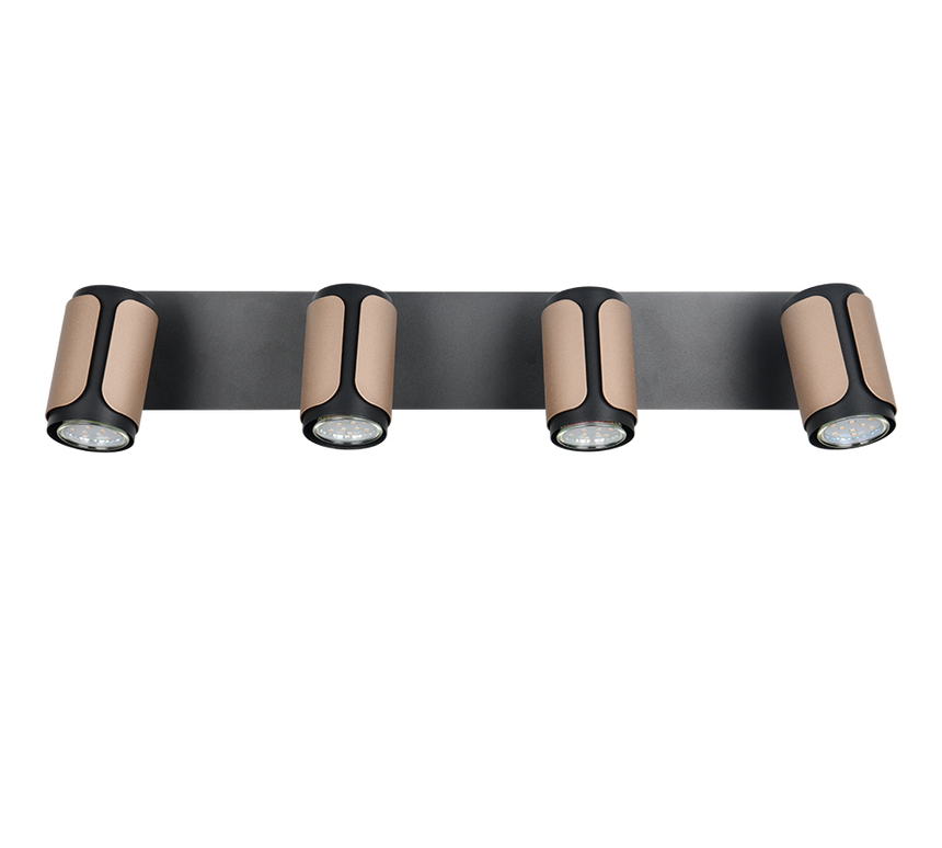 Foco Trio Gillan 4 luces marrón café 60cm 814500465 - vista 4