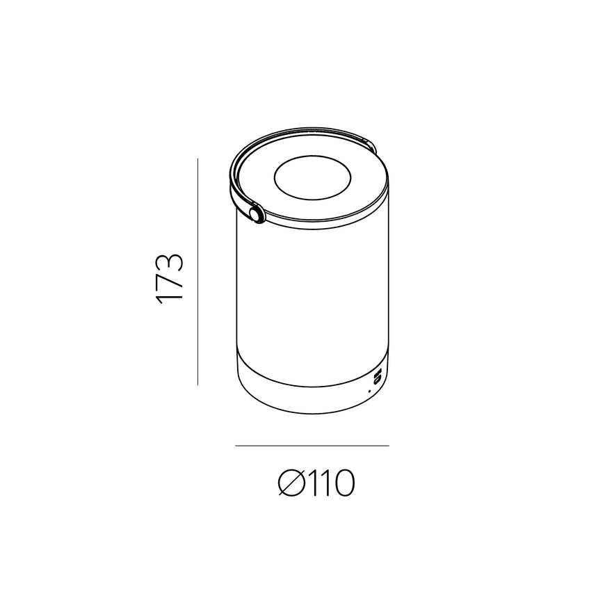 ACB Keke Lámpara de mesa LED exterior portátil táctil regulable batería blanco S81511B