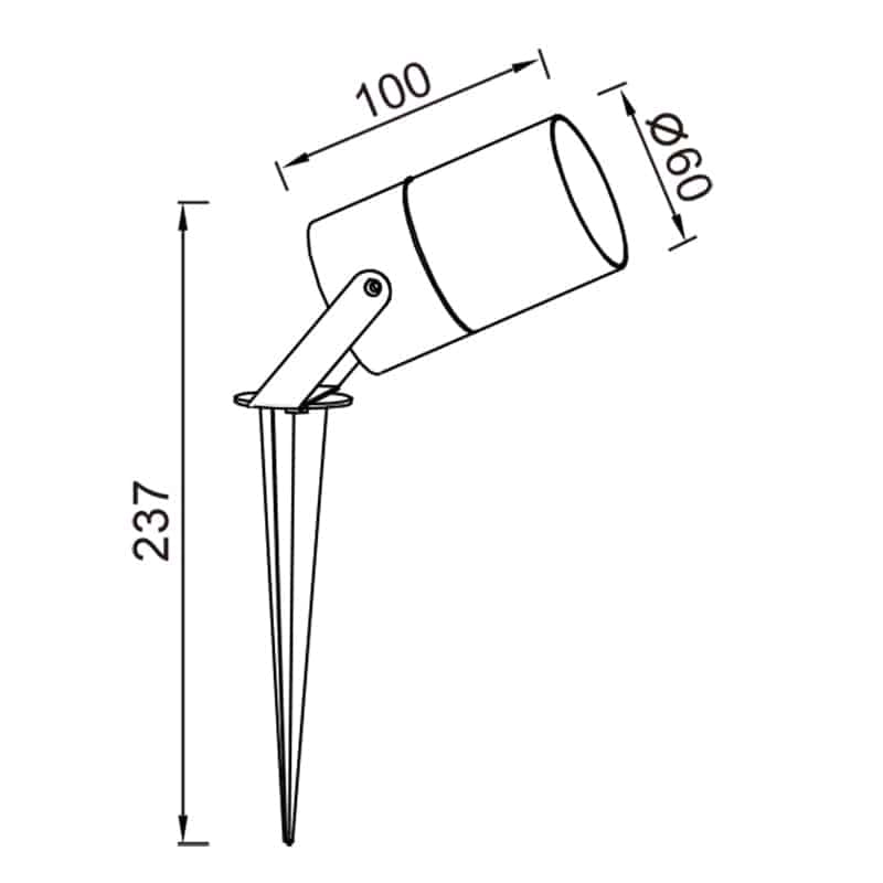 Mantra Quebec Outdoor spike GU10 IP65 black 8155