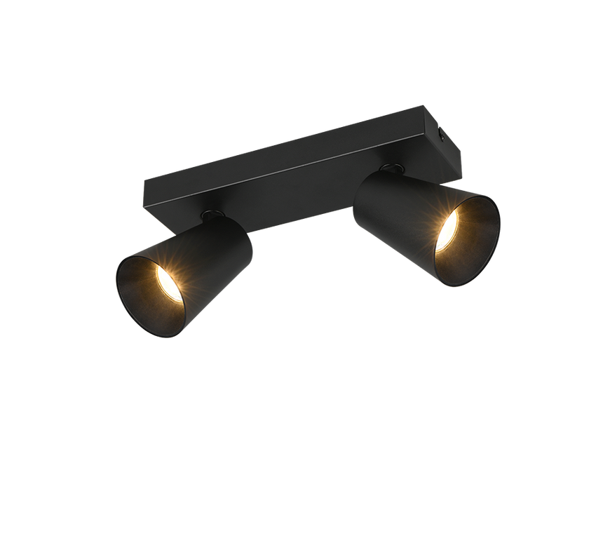 Foco Trio Sharp LED negro mate 3000K Ø8cm 817100232