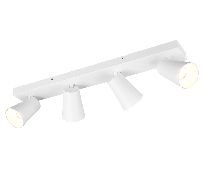 Regleta de focos Sharp Trio blanco, dorado 4 luces GU10 817100431