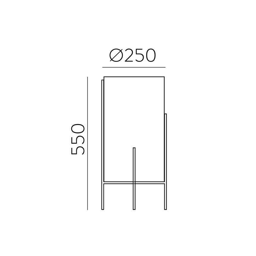 ACB Naos Sobremesa LED E27 15W oro tecnico con interruptor S8191180O