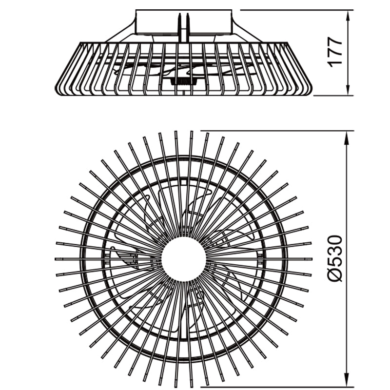Mantra Himalaya Mini ventilador de techo con luz plafón LED 70W madera 8198