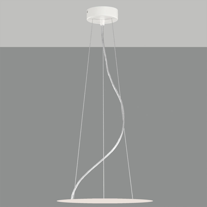 ACB Conjunto Colgante 2.5m blanco texturado cable transparente 3 tensores 81CON38518B