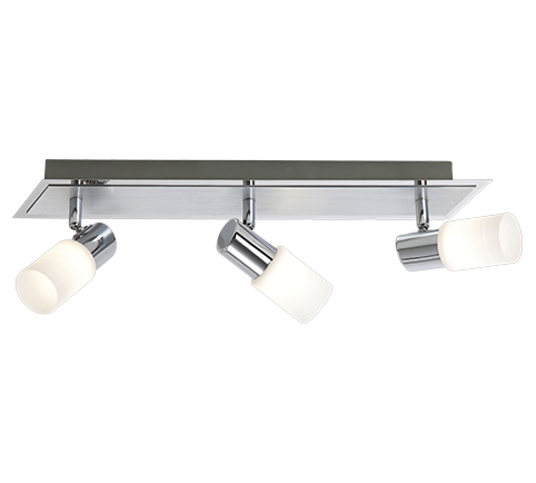 Foco Trio Clapton LED cromo 3000K regulable 50cm 8