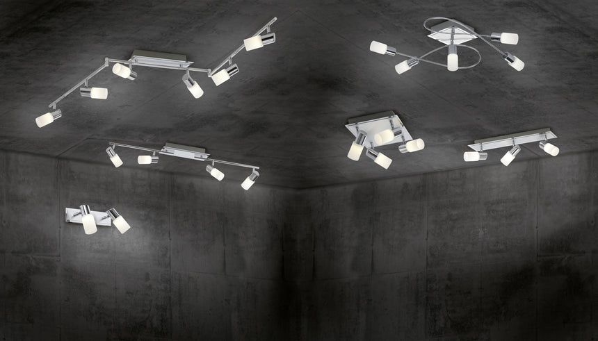 Foco Trio Clapton LED cromo 3000K regulable 36cm 821470205