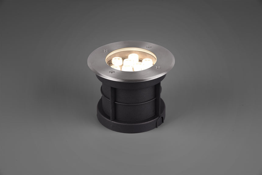 Trio Belaja Outdoor floor recessed LED matte nickel steel 821660207