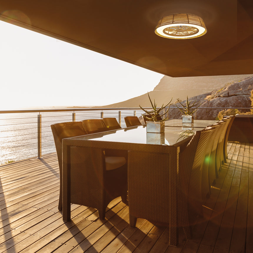 Mantra Polinesia Ventilador Plafón ratán 7810