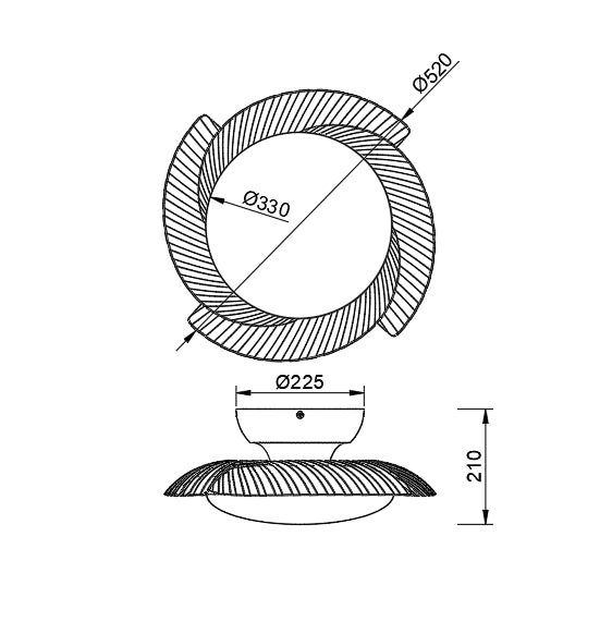Mantra Aloha Ventilador de techo con luz plafón LED 45W blanco 8233