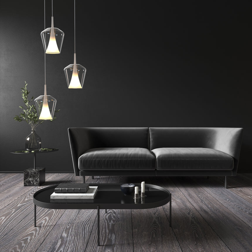 Mantra Elsa Lámpara de techo colgante de campana de cristal 2.5M-E27 transparente 8245