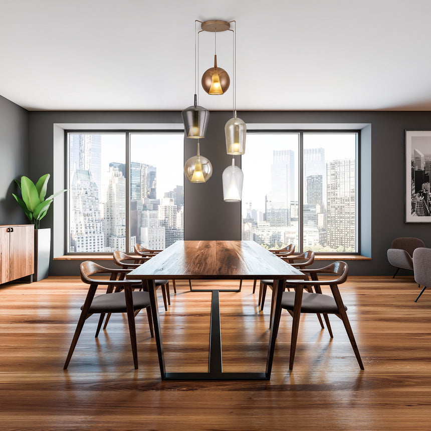 Mantra Elsa Lámpara de techo colgante 5 luces oro 8259