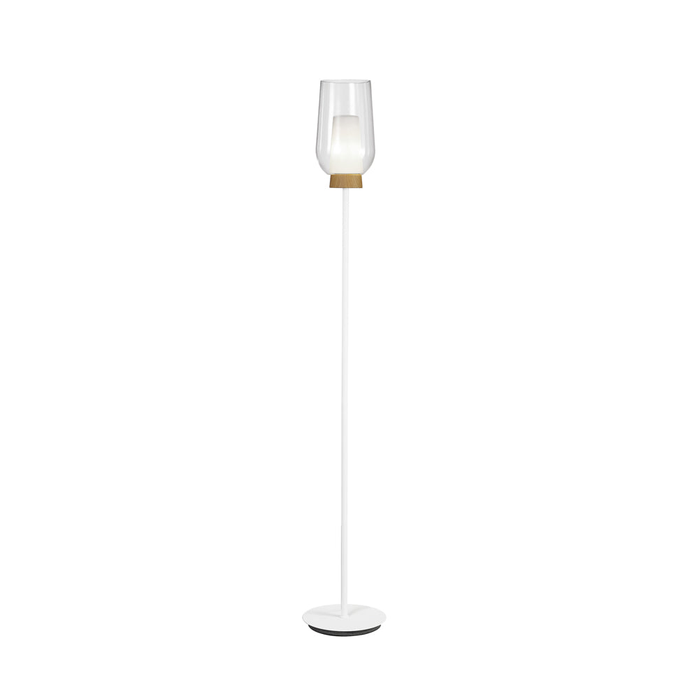 Mantra Nora Living Room Floor Lamp White/Wood 8282