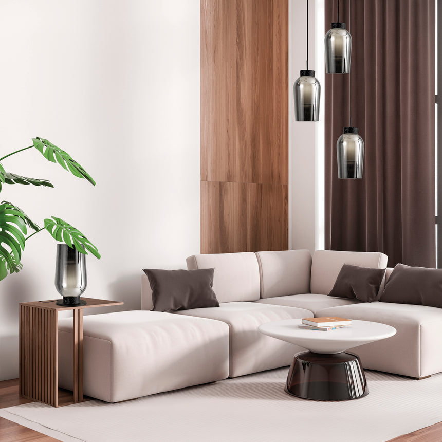 Mantra Nora Lámpara de techo colgante 5 luces negro mármol 8283