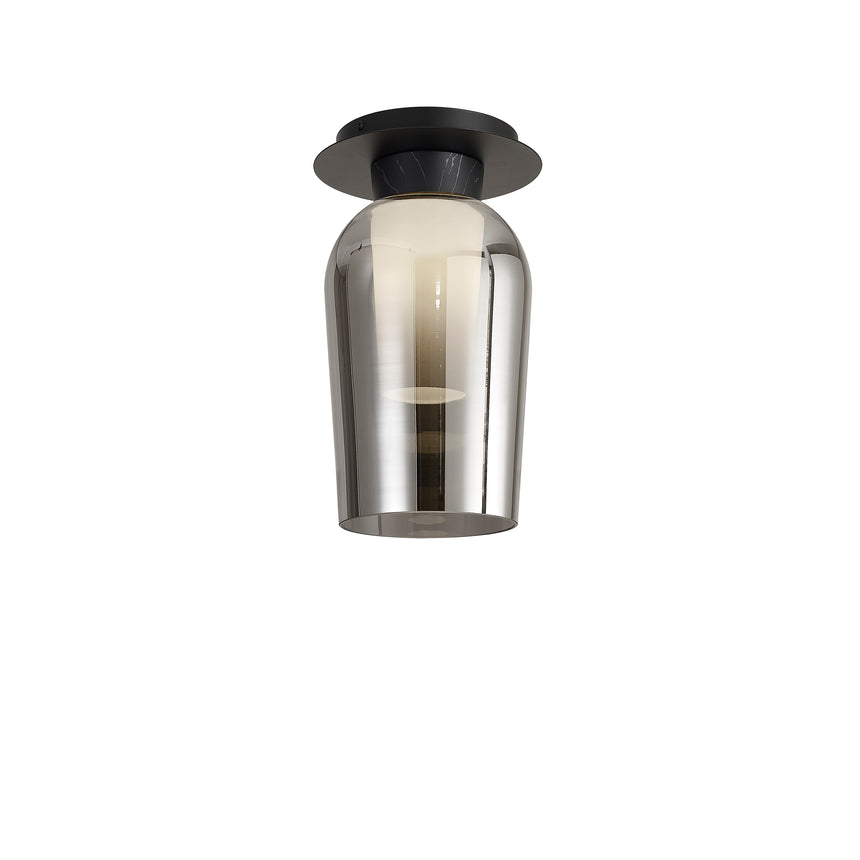 Mantra Nora Semi Ceiling Light Black/Marble 8287