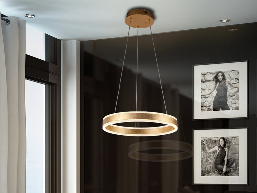 Lámpara de techo colgante Schuller Helia pan de oro 3000K Ø50cm 831940 - vista alternativa