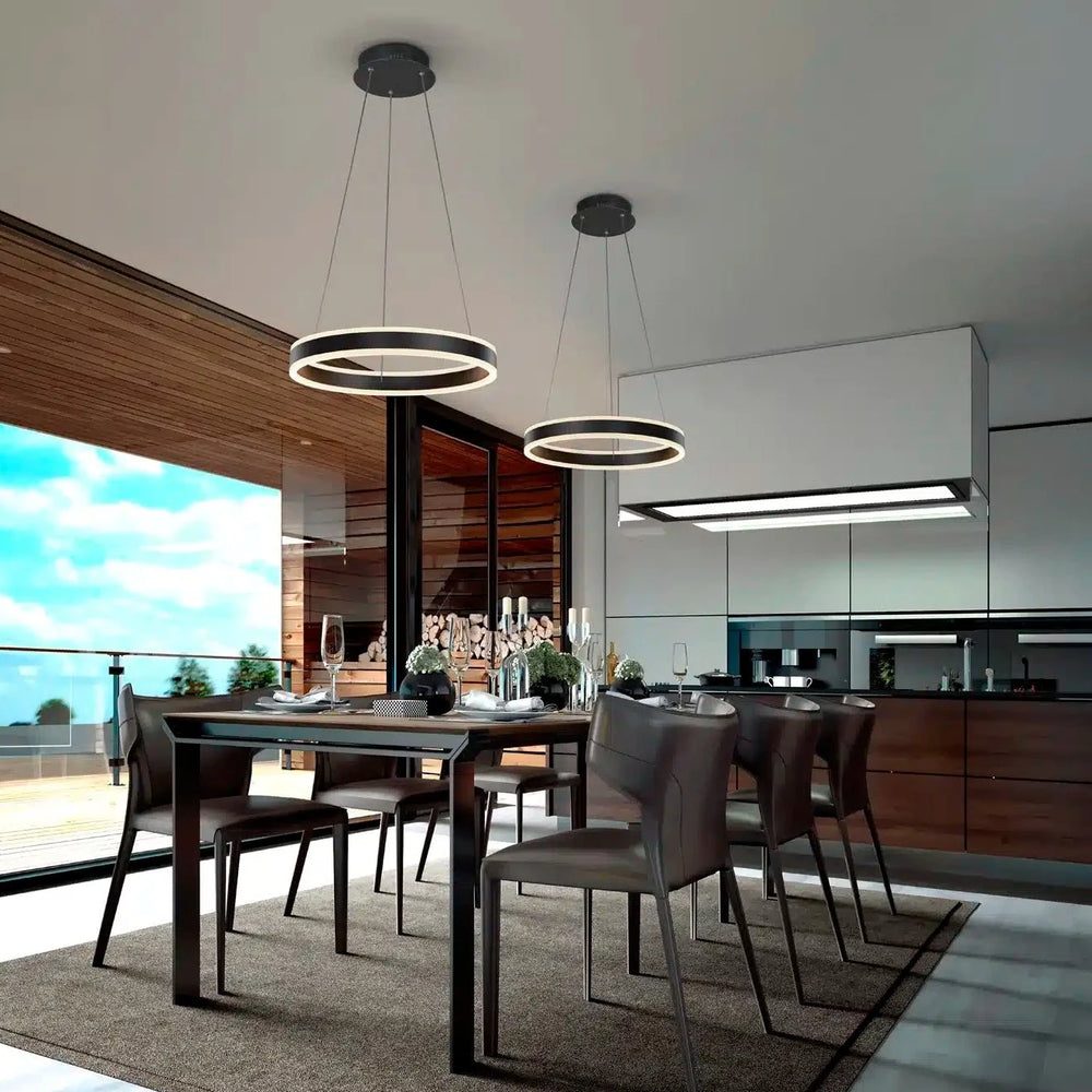 Schuller Helia LED Pendant Light Matt Black 50D 831956