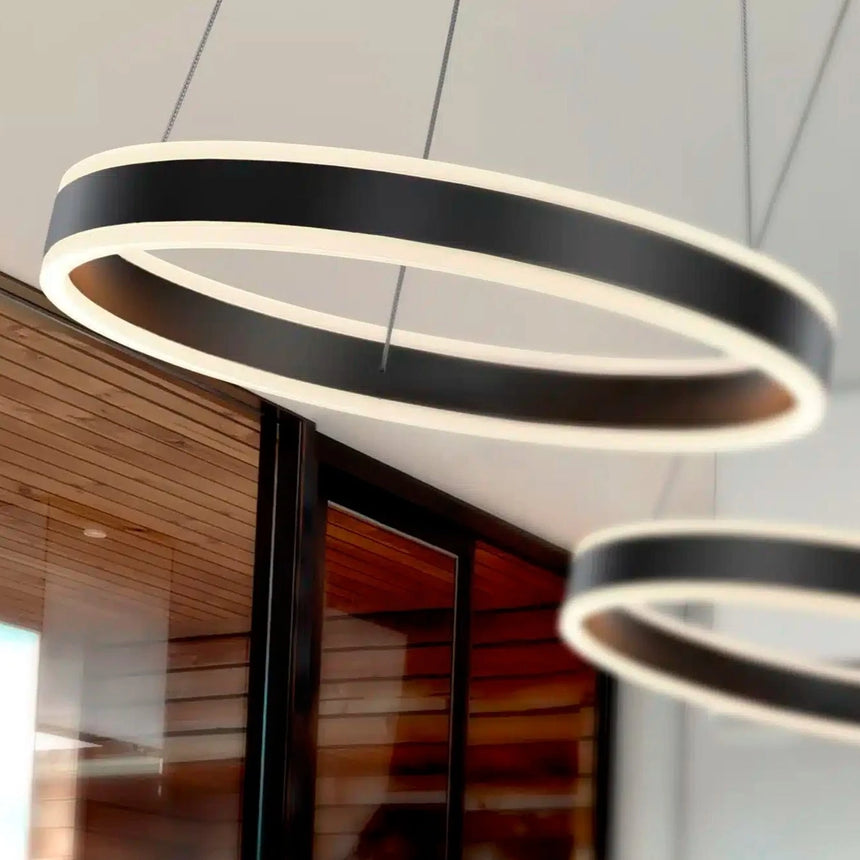 Schuller Helia LED Pendant Light Matt Black 50D 831956