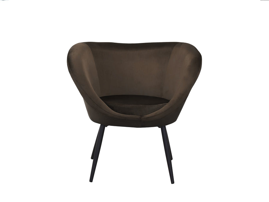 Sillón butaca Schuller Ozome negro y marrón 85x80cm ambiente