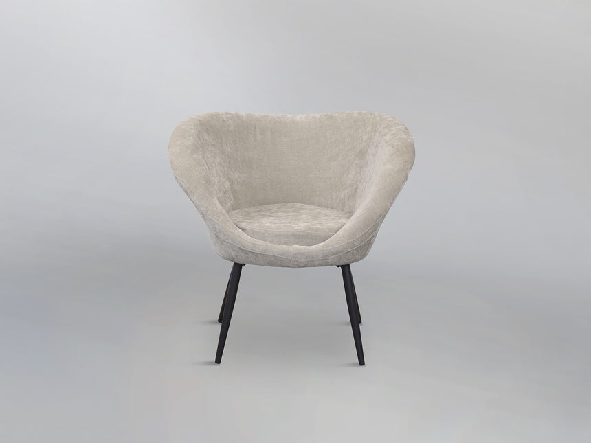 Sillón butaca Schuller Ozome negro y beige 85x80cm vista 6