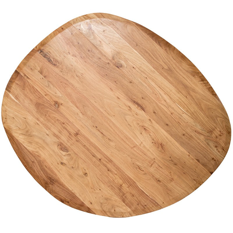 Mesa comedor ovalada madera mango 140x120x77cm 83643