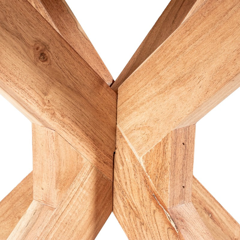 Mesa comedor ovalada madera mango 140x120x77cm 83643