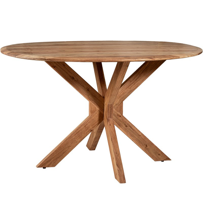 Mesa comedor ovalada madera mango 140x120x77cm 83643