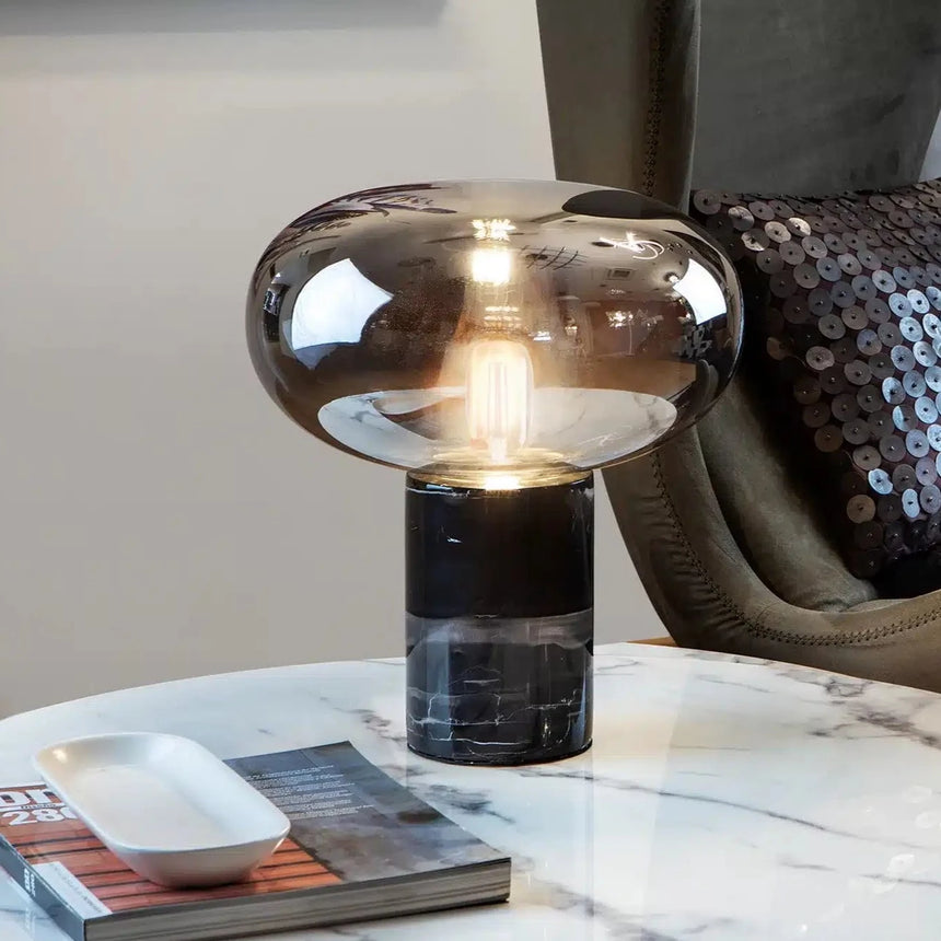 Schuller Fungi Table Lamp 1 light Black marble 837125
