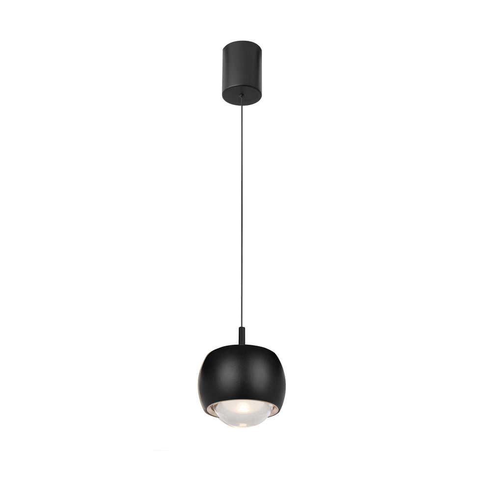 Mantra Roller Pendant Ceiling Lamp 1 Light Black 8406