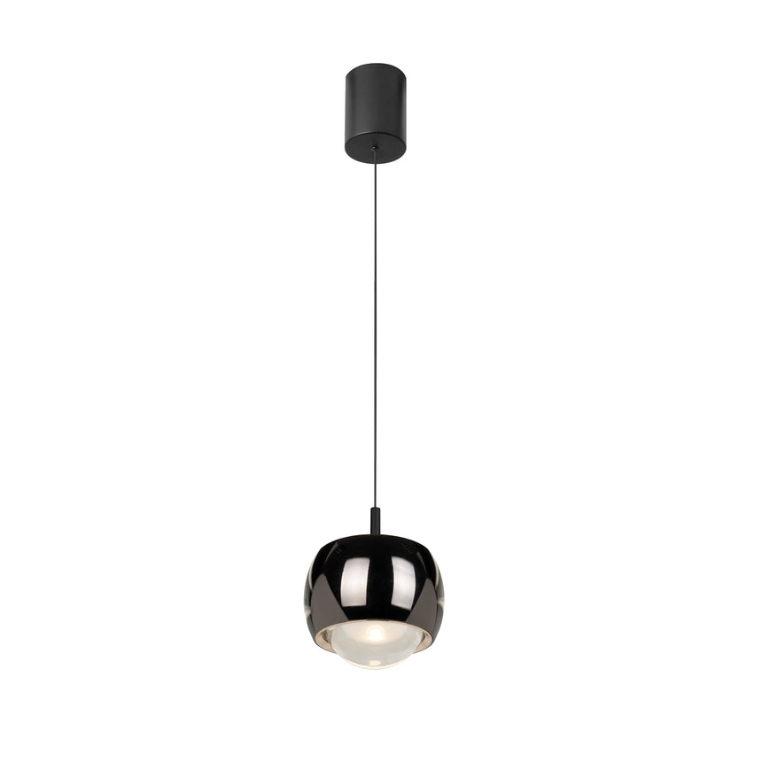 Mantra Roller Pendant Ceiling Lamp 1 Light Black/Chrome 8407