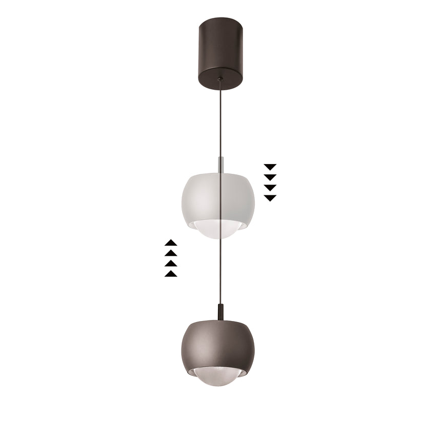 Mantra Roller Pendant Ceiling Light 1 Light Brown 8408