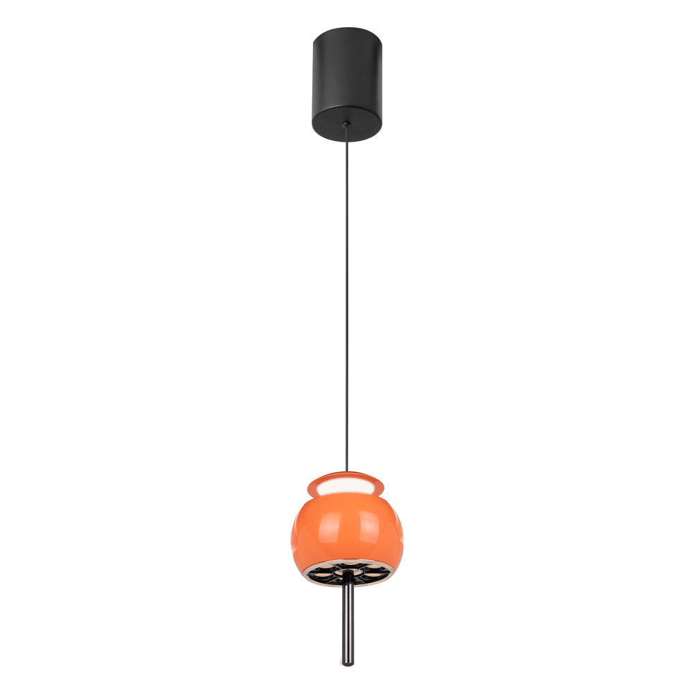 Mantra Roller Pendant Ceiling Lamp 1 Light Orange 8409