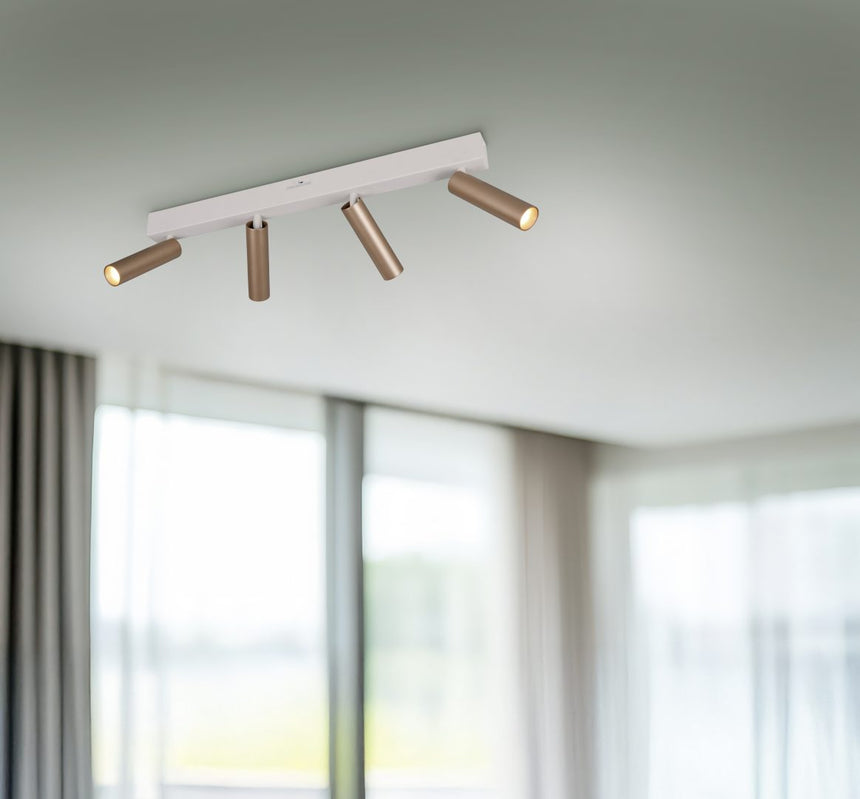 Foco Trio Ambala LED marrón café 65cm 849210465