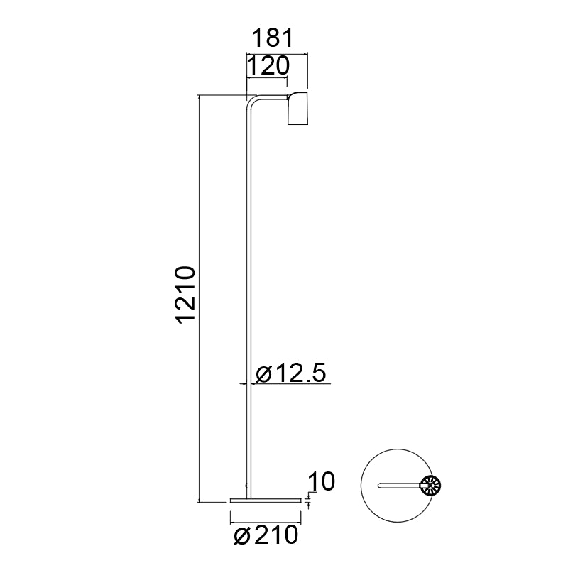 Lámpara de pie Sal Mantra dorado 8493