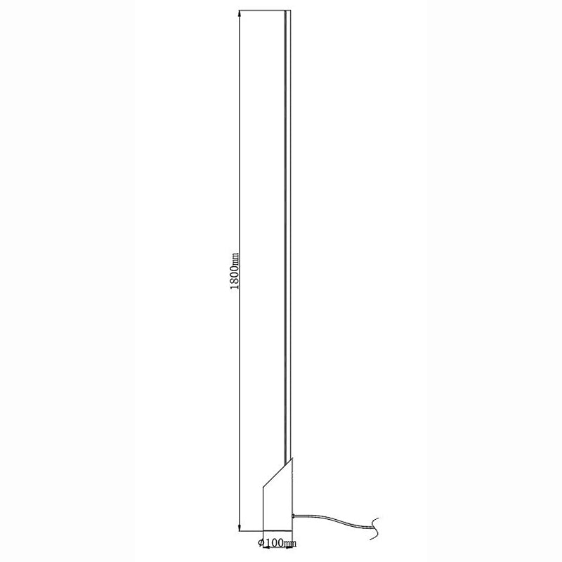 Mantra mármol Lámpara de pie 28W negro 8513