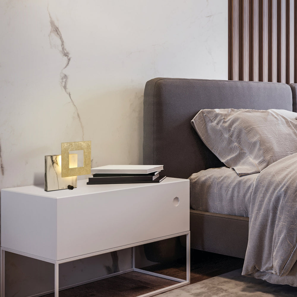Mantra Dalia Table Lamp LED 18W gold/white marble 8519