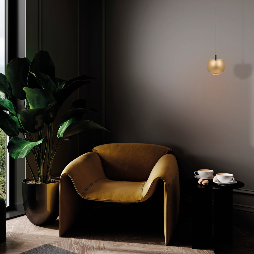 Mantra Roller Pendant Ceiling Lamp 1 Light Gold 8541