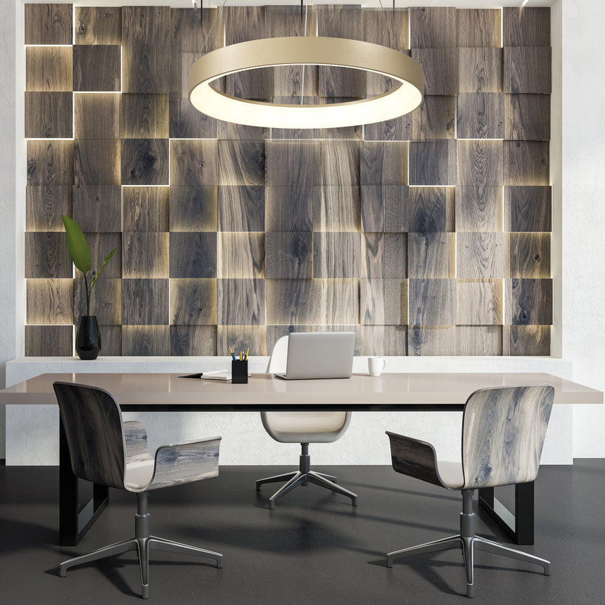 Mantra Niseko II Lámpara de techo colgante LED 50cm regulable 2700K-5000K oro 8574