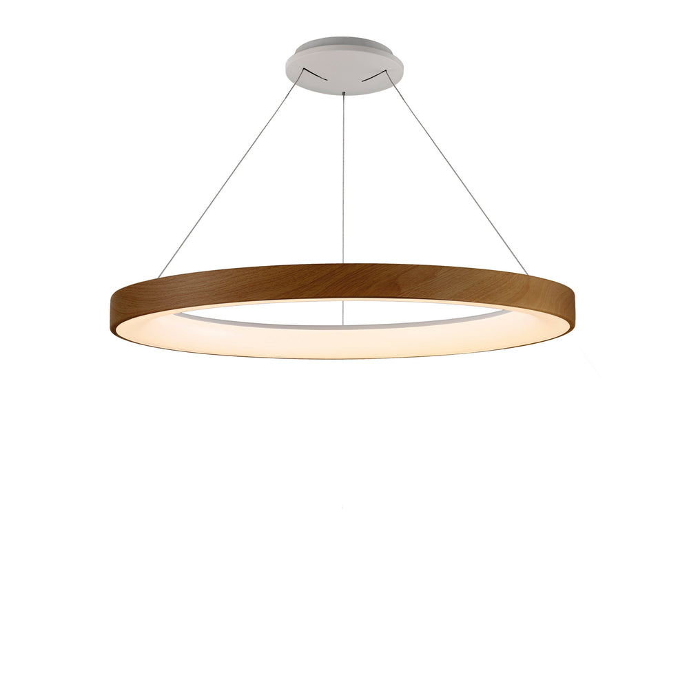Mantra Niseko II Dimmable LED Pendant Light 65cm Wood 8575