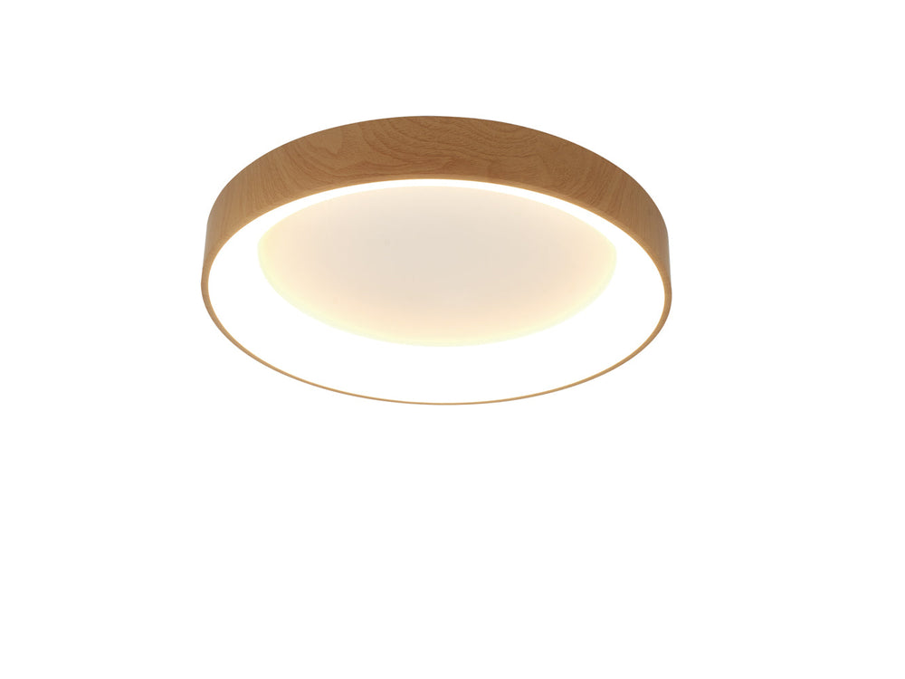 Mantra Niseko II Dimmable LED Ceiling Light 38cm Wood 8588