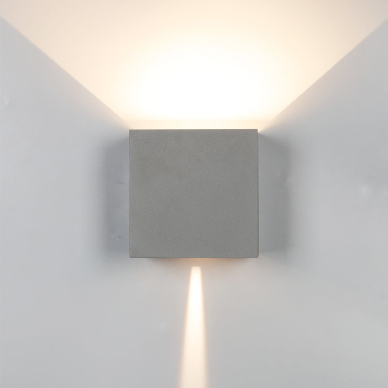 Aplique de exterior Mantra Davos LED aluminio 2700 regulable IP65 15cm gris oscuro — ref. 8609 (2)