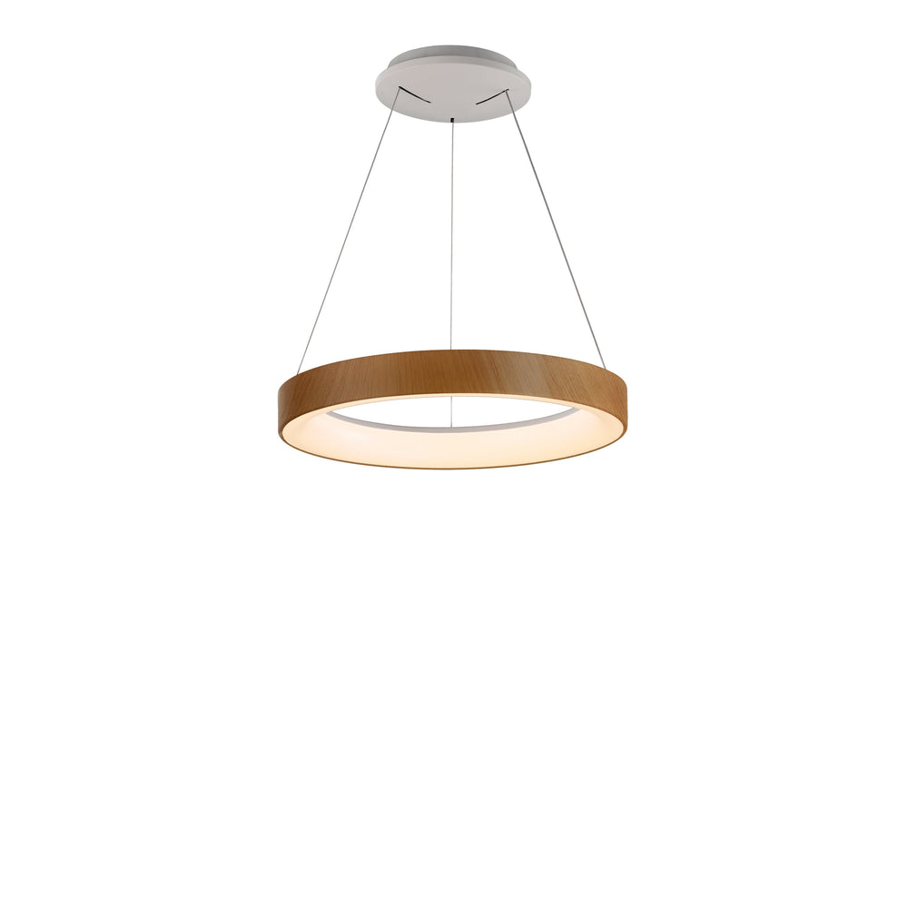 Mantra Niseko II Dimmable LED Pendant Light 38cm Wood 8628