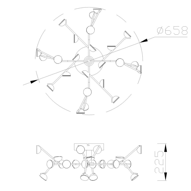 Mantra ADN Plafón LED blanco dimable 8653