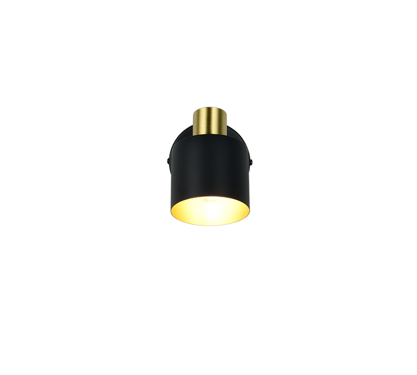 Foco Trio Eva LED negro y dorado 2700K 10cm 868870180