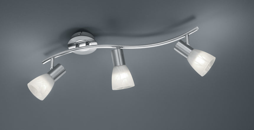 Foco Trio Levisto LED níquel mate 3000K regulable 55cm 871010307