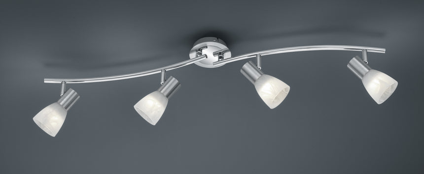 Foco Trio Levisto LED níquel mate 3000K regulable 88cm 871010407