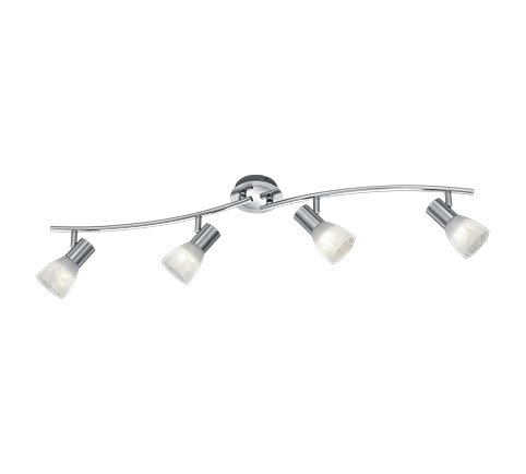 Foco Trio Levisto 4 luces níquel mate 3000K 88cm 871010407