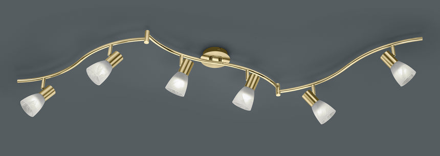 Foco Trio Levisto LED latón mate 3000K regulable 180cm 871010608