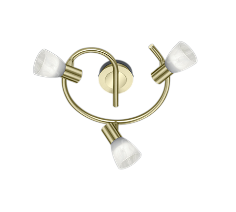 Foco Trio Levisto 3 luces bronce mate 3000K 30cm 871090308